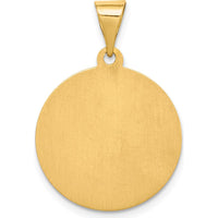 14K Yellow Gold St. Maria Goretti Medal Pendant with Polished and Satin Finish by Oro Pregiato