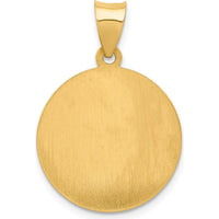 14K Yellow Gold St. Patrick Round Pendant with Polished and Satin Finish by Oro Pregiato