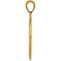 14K Yellow Gold St. Theresa Medal Oval Pendant with Polished and Satin Finish - 29mm Length by Oro Pregiato