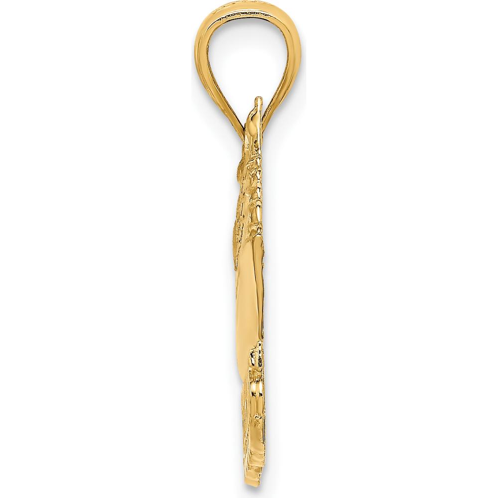 14K Yellow Gold St. Thomas Cruise Ship Charm - Polished Finish by Oro Pregiato