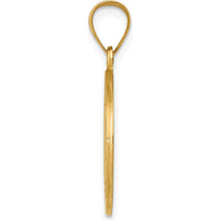 14K Yellow Gold St. Thomas Medal Round Pendant with Polished and Satin Finish by Oro Pregiato
