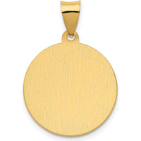 14K Yellow Gold St. Thomas More Medal Round Pendant with Satin and Polished Finish by Oro Pregiato