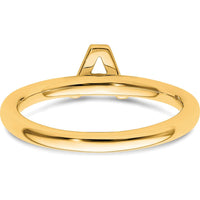 14K Yellow Gold Stackable Diamond Initial A Ring by 0