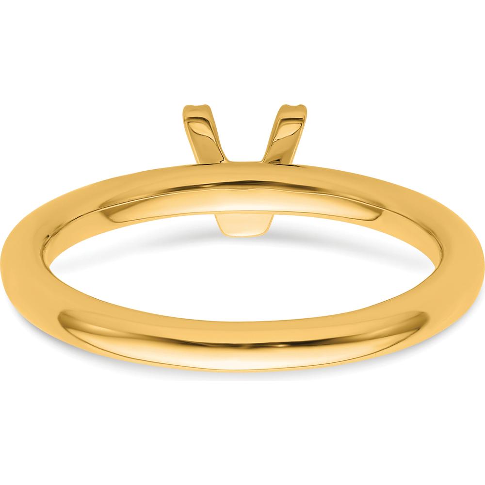 14K Yellow Gold Stackable Ring with Diamond Initial V by 0