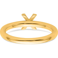 14K Yellow Gold Stackable Ring with Pavé-Set Diamond Initial X by 0