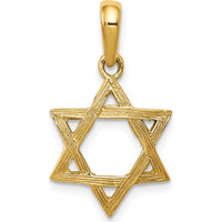 14K Yellow Gold Star of David Pendant - 26mm x 15mm by Oro Pregiato