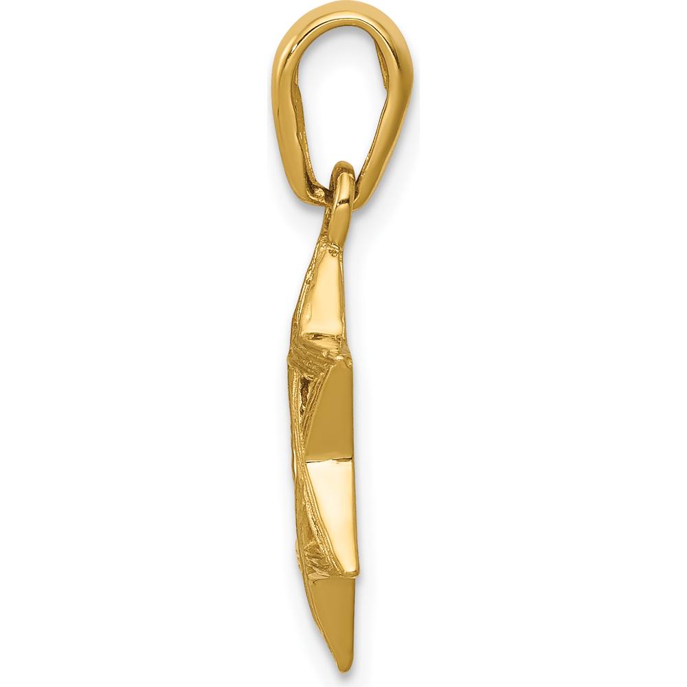 14K Yellow Gold Star of David Pendant - 26mm x 15mm by Oro Pregiato
