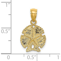 14K Yellow Gold Starfish on Sand Dollar Charm - Ocean-Inspired Beach Jewelry by Oro Pregiato