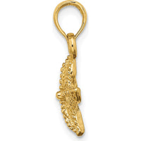 14K Yellow Gold Starfish Pendant with Textured Finish - 18mm by Oro Pregiato