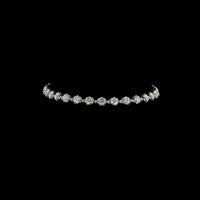 14K Yellow Gold Station Bracelet with 30 Round Brilliant Cut Lab Diamonds - 4.46 Carats Total Diamond Weight - Covaloro Fine Jewelry