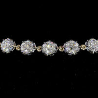 14K Yellow Gold Station Bracelet with 30 Round Brilliant Cut Lab Diamonds - 4.46 Carats Total Diamond Weight - Covaloro Fine Jewelry