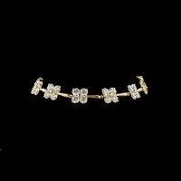 14K Yellow Gold Station Bracelet with 44 Round Brilliant Cut Lab Diamonds - 10.47 Carat Total Weight, E-F Color VS1 Clarity - Covaloro Fine Jewelry
