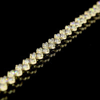 14K Yellow Gold Station Bracelet with Bezel and Prong Set Round Lab Diamonds - 4.51 Carat Total Weight - Covaloro Fine Jewelry