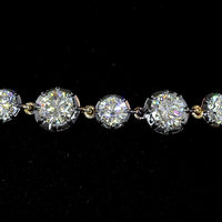 14K Yellow Gold Station Bracelet with Prong and Bezel Set Round Lab Diamonds - 6.52 Carat Total Diamond Weight, E-F Color VS1 Clarity - Covaloro Fine Jewelry