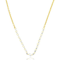 14K Yellow Gold Station Necklace with 0.50 Carat Diamonds - Royal Jewelry