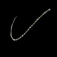 14K Yellow Gold Station Necklace with 10.78 Carat Lab Grown Brilliant Cut Diamonds - Black Rhodium Bezel and Prong Setting - Covaloro Fine Jewelry