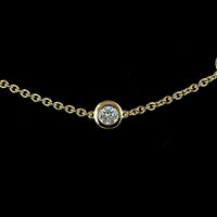 14K Yellow Gold Station Necklace with 10 Bezel-Set Round Lab Diamonds - 1.98 Carats Total Diamond Weight - Covaloro Fine Jewelry