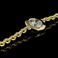14K Yellow Gold Station Necklace with 10 Bezel-Set Round Lab Diamonds - 1.98 Carats Total Diamond Weight - Covaloro Fine Jewelry