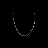 14K Yellow Gold Station Necklace with 27 U-Prong Set Round Lab Grown Diamonds - 3.20 Carat Total Weight, E-F Color, VS Clarity - Covaloro Fine Jewelry
