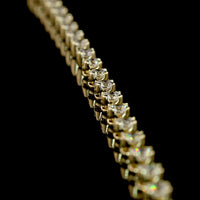 14K Yellow Gold Station Necklace with 27 U-Prong Set Round Lab Grown Diamonds - 3.20 Carat Total Weight, E-F Color, VS Clarity - Covaloro Fine Jewelry