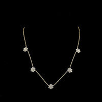 14K Yellow Gold Station Necklace with 35 Round Brilliant Cut Lab Diamonds - 2.05 Carat Total Diamond Weight - Covaloro Fine Jewelry