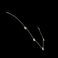 14K Yellow Gold Station Necklace with 35 Round Brilliant Cut Lab Diamonds - 2.05 Carat Total Diamond Weight - Covaloro Fine Jewelry