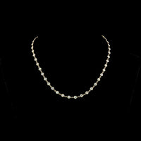 14K Yellow Gold Station Necklace with 46 Bezel Set Round Lab Diamonds - 5.15 Carat Total Weight E-F VS1 Brilliant Cut - Covaloro Fine Jewelry