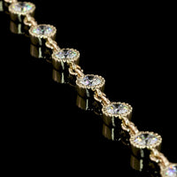 14K Yellow Gold Station Necklace with 46 Bezel Set Round Lab Diamonds - 5.15 Carat Total Weight E-F VS1 Brilliant Cut - Covaloro Fine Jewelry