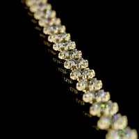 14K Yellow Gold Station Necklace with 55 Round Brilliant Cut Lab Diamonds - 8.14 Carat Total Weight, E-F Color VS1 Clarity - Covaloro Fine Jewelry