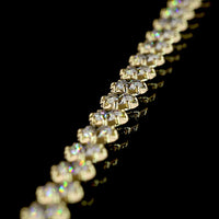 14K Yellow Gold Station Necklace with 55 Round Brilliant Cut Lab Diamonds - 8.14 Carat Total Weight, E-F Color VS1 Clarity - Covaloro Fine Jewelry