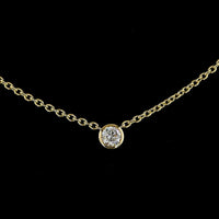 14K Yellow Gold Station Necklace with 7 Bezel-Set Round Lab Diamonds - 2.81 Carat Total Weight, E-F Color VS1 Clarity - Covaloro Fine Jewelry