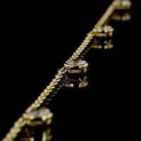14K Yellow Gold Station Necklace with 7 Bezel-Set Round Lab Diamonds - 2.81 Carat Total Weight, E-F Color VS1 Clarity - Covaloro Fine Jewelry