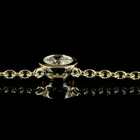 14K Yellow Gold Station Necklace with 7 Bezel-Set Round Lab Diamonds - 2.84 Carat Total Diamond Weight - Covaloro Fine Jewelry