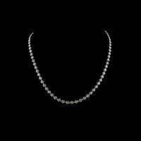 14K Yellow Gold Station Necklace with 72 Brilliant Cut Lab Diamonds - 10.56 Carat Total Weight, E-F Color VS Clarity with Prong and Bezel Black Rhodium Settings - Covaloro Fine Jewelry