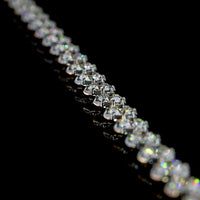 14K Yellow Gold Station Necklace with 72 Brilliant Cut Lab Diamonds - 10.56 Carat Total Weight, E-F Color VS Clarity with Prong and Bezel Black Rhodium Settings - Covaloro Fine Jewelry
