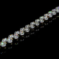 14K Yellow Gold Station Necklace with 72 Brilliant Cut Lab Diamonds - 10.56 Carat Total Weight, E-F Color VS Clarity with Prong and Bezel Black Rhodium Settings - Covaloro Fine Jewelry