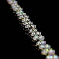 14K Yellow Gold Station Necklace with 73 Round Brilliant Cut Lab Diamonds - 11.06 Carat Total Weight with E-F Color and VS1 Clarity - Covaloro Fine Jewelry