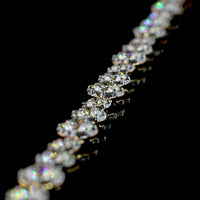 14K Yellow Gold Station Necklace with 73 Round Brilliant Cut Lab Diamonds - 11.06 Carat Total Weight with E-F Color and VS1 Clarity - Covaloro Fine Jewelry