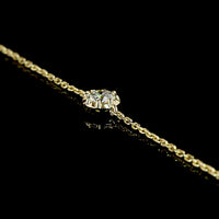 14K Yellow Gold Station Necklace with 9 Round Brilliant Cut Lab Grown Diamonds - 1.76 Carat Total Weight - Covaloro Fine Jewelry