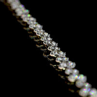 14K Yellow Gold Station Necklace with Alternating Brilliant Round Lab Diamonds - 10.34 Carat Total Weight, E-F VS Clarity, Black Rhodium Bezel & Prong Settings - Covaloro Fine Jewelry