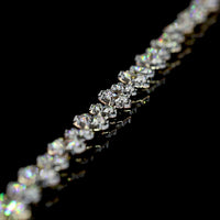 14K Yellow Gold Station Necklace with Alternating Brilliant Round Lab Diamonds - 10.34 Carat Total Weight, E-F VS Clarity, Black Rhodium Bezel & Prong Settings - Covaloro Fine Jewelry