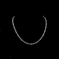 14K Yellow Gold Station Necklace with Alternating Prong and Black Rhodium Bezel Set Round Lab Diamonds - 10.36 Carat Total Weight - Covaloro Fine Jewelry