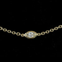 14K Yellow Gold Station Necklace with Bezel Set Marquise and Emerald Cut Lab Diamonds - 2.77 Carats Total Diamond Weight - Covaloro Fine Jewelry