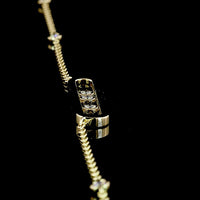 14K Yellow Gold Station Necklace with Bezel Set Round Lab Diamonds - 0.42 Total Carat Weight - Covaloro Fine Jewelry