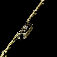 14K Yellow Gold Station Necklace with Bezel Set Round Lab Diamonds - 0.42 Total Carat Weight - Covaloro Fine Jewelry