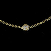 14K Yellow Gold Station Necklace with Bezel Set Round Lab Diamonds - 1.53 Carat Total Weight - Covaloro Fine Jewelry