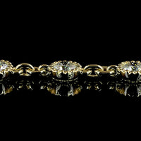 14K Yellow Gold Station Necklace with Bezel Set Round Lab Diamonds - 6.24 Carat Total Weight, E-F Color, VS Clarity - Covaloro Fine Jewelry