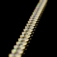 14K Yellow Gold Station Necklace with Round Brilliant Cut Lab Diamonds - 10.44 Carat Total Weight, E-F VS1 Clarity - Covaloro Fine Jewelry