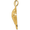 14K Yellow Gold Steer Skull Pendant with Polished Finish by Oro Pregiato