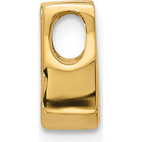 14K Yellow Gold Stone Slide Mounting for 3.75mm Stone - Fits up to 3mm Fancy Omega by Oro Pregiato